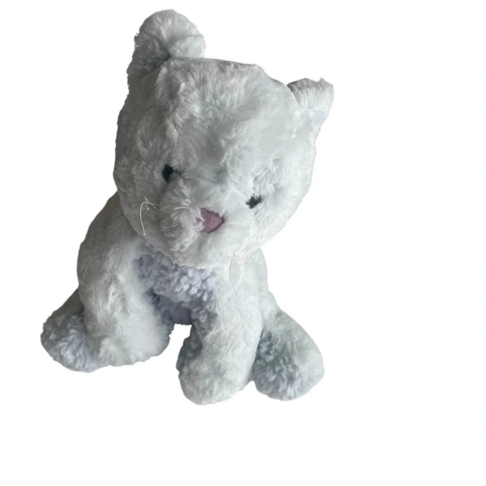 Gund Cozys Cat 11” Plush White Kitten Kitty Floppy Soft Lovey Doll 6058951 Blue